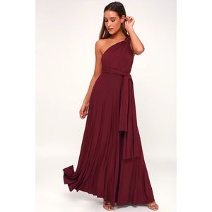 Lulus Transformable Burgundy Maxi Dress